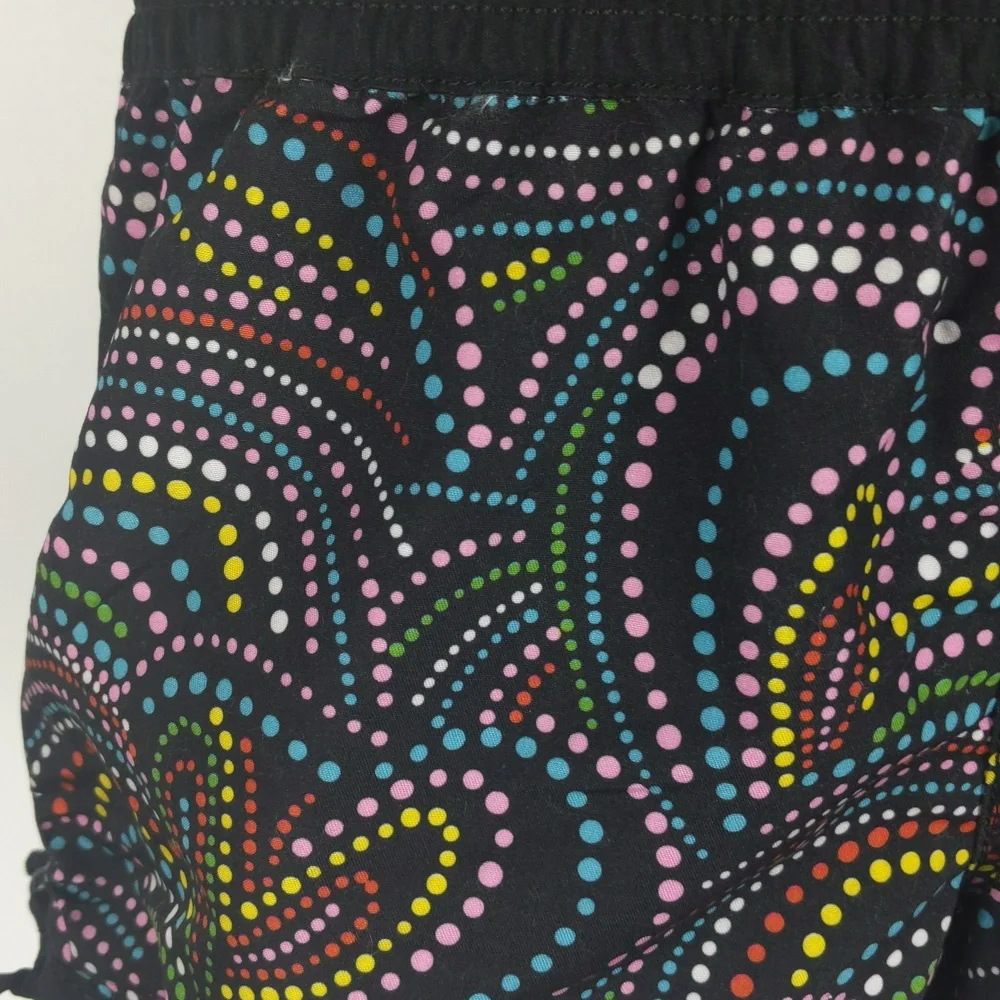 Target Womens Board Shorts Size 8 Black Pink Spot Elastic Waist Ruched Sides NEW - Picture 3 of 9
